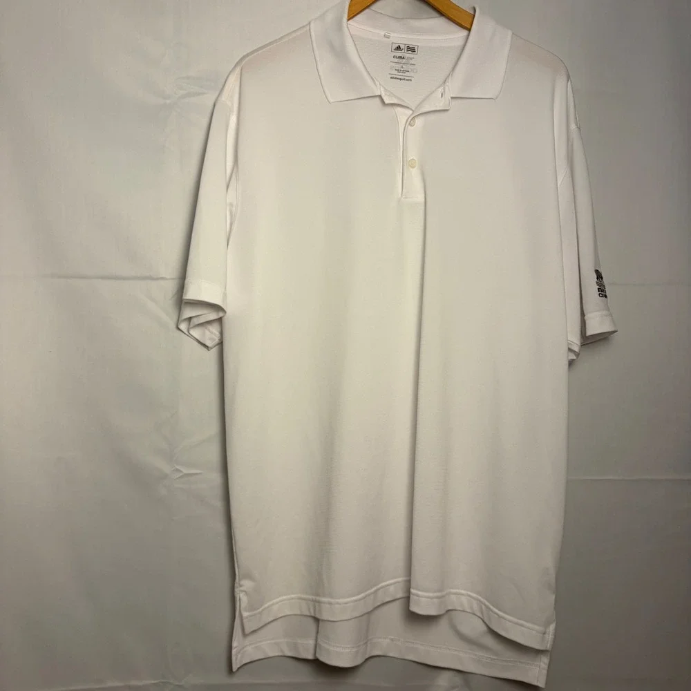 Adidas Golf Mens White Climalite Bear Creek Polo Shirt Large P78573
